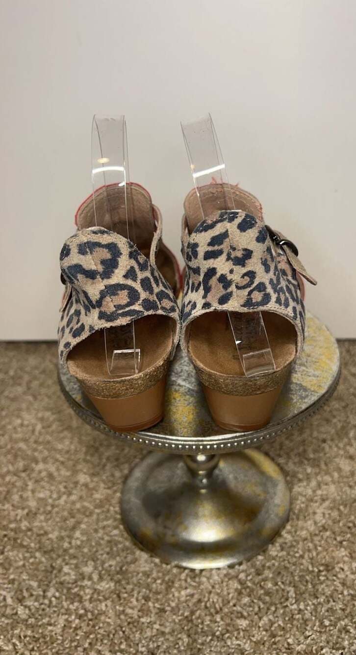 Naot Women's Leopard Print Wedge Sandals Size 37 - Picture 4 of 14